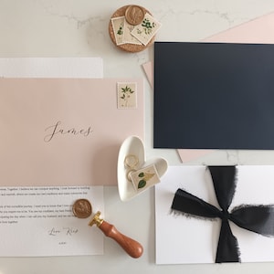 Carta de amor personalizada/Para mi novio/Para mi novia/Para mi esposo en el día de nuestra boda/Sello de lacre/Votos/Cartas a la novia/Carta del día de la boda/Amor