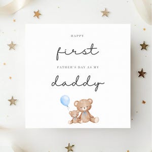 Erste Vatertagskarte|1. Vatertagskarte vom Baby|Personalisierte Vatertagskarte|Vater Bär Karte|Süße Vatertagskarte|Vatertag|Dada