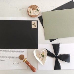 Carta de amor personalizada/Para mi novio/Para mi novia/Con cariño/Para mi esposo en el día de nuestra boda/Primer aniversario/Sello de lacre/Cartas a la novia/Votos