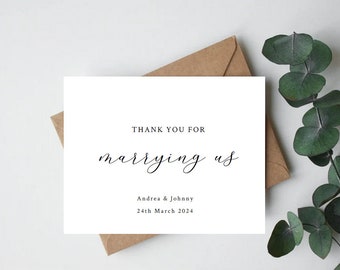 Thank You For Marrying Us Card|Will You Marry Us Card|Card To Priest|Will You Be Our Officiant|Card to Registrar|Wedding Vendor Thank You