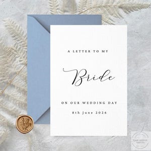 Hochzeitsbrief an die Frau|Personalisierter Liebesbrief|Briefe an die Braut|An meine Frau am Hochzeitstag Karte|Wachs Siegel|An meine Braut|Hochzeitstag