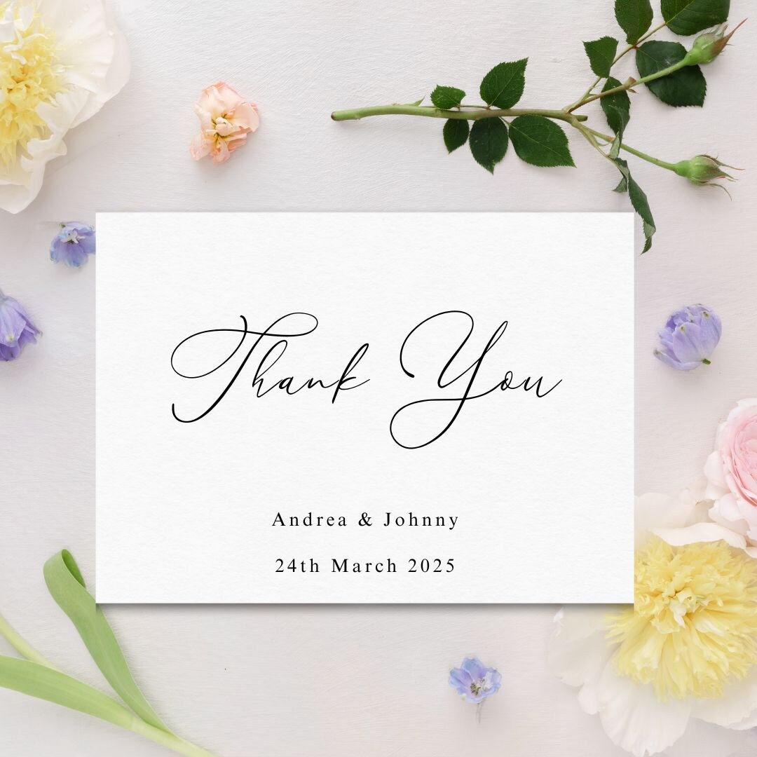Personalised Wedding Thank You Card|Thank You Card from Bride|Thank You Card from Groom|Thank You Card Wedding|Wedding Vendor|Wedding Thanks