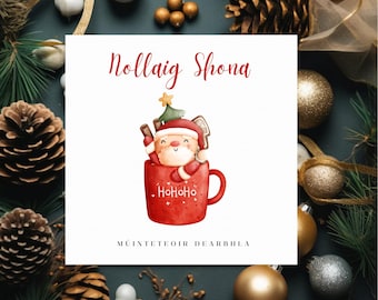 Personalised Thank You Card For Teacher|Happy Christmas Teacher|As Gaeilge|SNA Christmas|Múinteoir Card|Card From Student|Irish Language