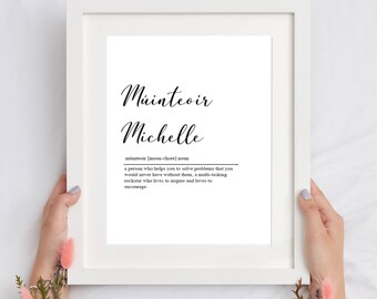 Thank You Teacher as Gaeilge|Múinteoir Thank You|Personalised Thank You Gift|Teacher|Gift To Say Thank You|Irish language|Gift for Teacher