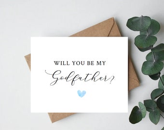 Personalised Will You Be My Godfather|Godparents Card|Baby Girl|Baby Boy|Godfather Proposal Card|Godmother Proposal Card|Christening|Baptism