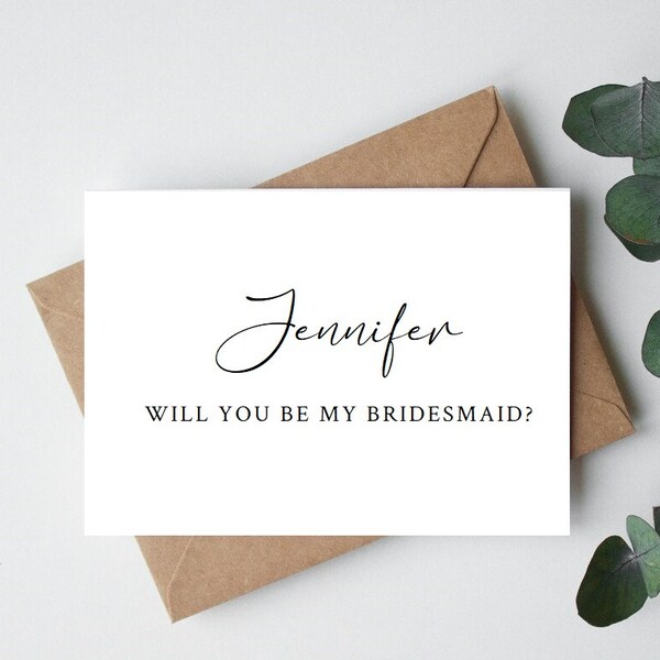Bridesmaid Proposal Card|Bridal Party Card|Maid of Honour|Bridesmaid Gift|Groomsman Gift|Wedding Cards|Personalised Gifts|Winter Wedding