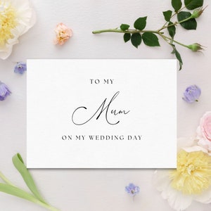 Tarjeta del día de la boda de mamá / Tarjeta de boda para mi mamá / Tarjeta del día de mi boda / Tarjeta personalizada del día de la boda para mamá / Tarjeta para mi hermosa mamá / Papá /