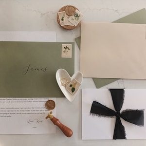 Carta de boda para mi esposa/Carta de amor personalizada/Carta del día de la boda para mi novia/Para mi esposa en el día de nuestra boda/Sello de lacre/Cartas a la novia