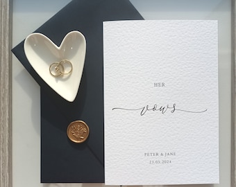 His And Her Vows Card|Her Vows Card|Wedding Vows Card|Our Vows|Wax Seal|Personalised Vows Card|Personalised Wedding Vows Card|Wedding Day