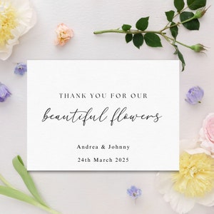 Florist Thank You Card|Card For Wedding Florist|Wedding Thank You|Winter Wedding |Wedding Florist Card|Wedding Thank You Card|Wedding Vendor