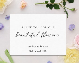 Florist Thank You Card|Card For Wedding Florist|Wedding Thank You|Winter Wedding |Wedding Florist Card|Wedding Thank You Card|Wedding Vendor