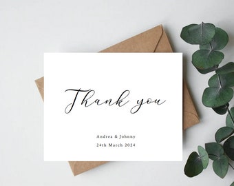 Personalised Wedding Thank You Card|Thank You Card from Bride|Thank You Card from Groom|Thank You Card Wedding|Wedding Vendor|Wedding Thanks