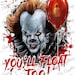 PennyWise the Clown Star of 'IT' png SVG with transparent background  5digital download and zip for sublimation cricut silhouette  download 