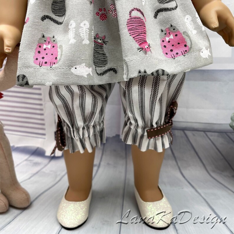 18 Inch Doll Clothing, Set Top & Trousers for American Girl Doll, Dress Doll, 18 Inch Doll Dress