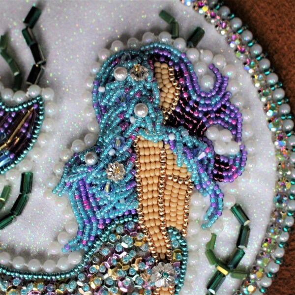 Beaded Mermaid Framed Artwork