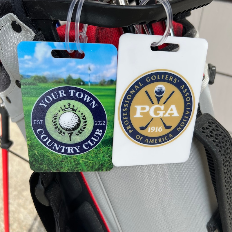 Custom Golf Bag Tag - Personalized Bag Tag - Sport Team Bag Tag - Personalized Corporate Golf Gift- Tennis Bag Tag - Custom Name Tag Golf