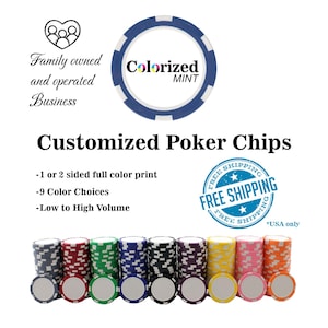 Custom Poker Chips - Personalized Gift - Golf Ball Marker - Custom Printed Party Favor - Custom Golf Outing - Charity - Birthday - Corporate