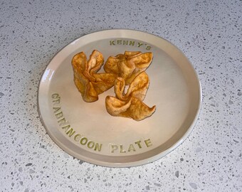 CUSTOM PLATE crabrangoon plate crabrangoon lover crabrangoon gift custom snack plate funny gift plate ceramic plate