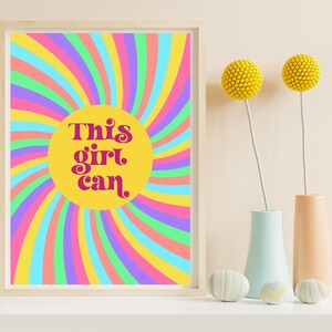 Cita retro feminista Imprimir esta chica puede Lámina artística