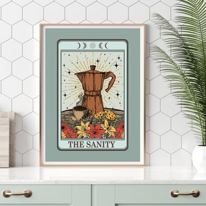 Tarot Card Print, The  Coffee, Tarot Wall Art