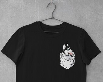 Husky Dog T-Shirt, Dog T-Shirt, Pocket Size Dog, Gift for Dog Lovers, Shirt for Dog Owners, Gift for Dog Owner, Dog Person Shirt, Dog Lover