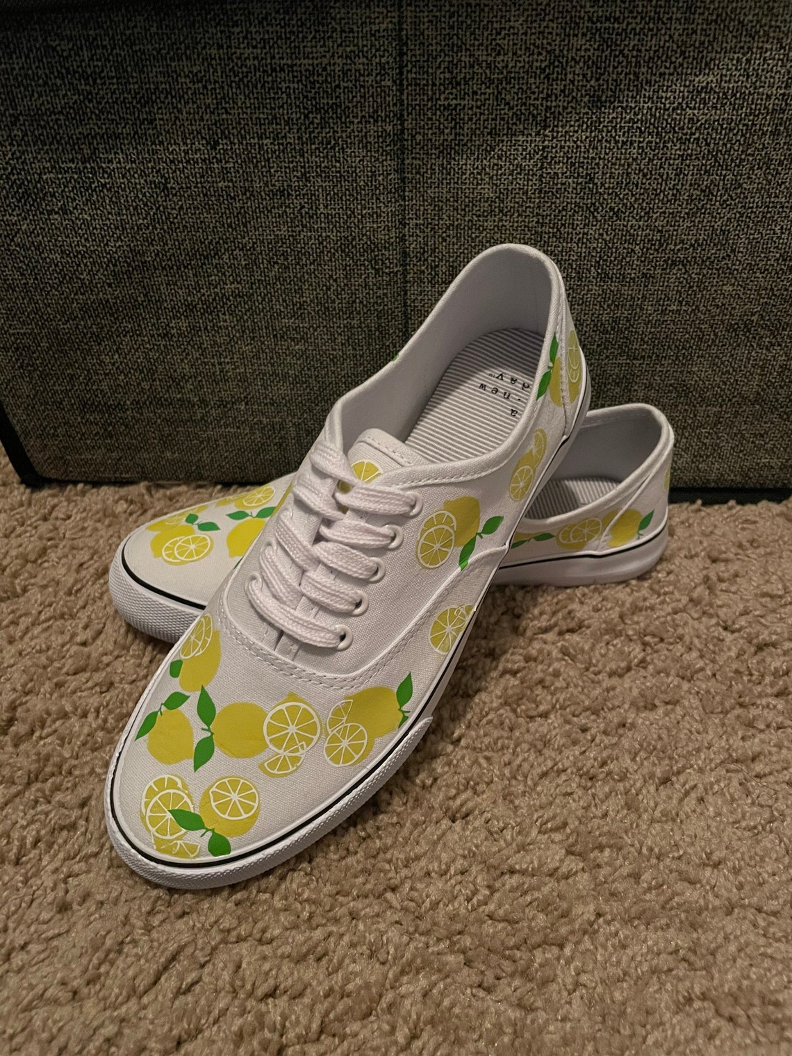 Lemon sneakers | Etsy