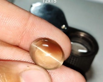 Natural Sillimanite Cat’s Eye Cabochon 8x10 mm – Chatoyant Cat Eye Gemstone – Loose Gemstone for Ring – Rare Gem