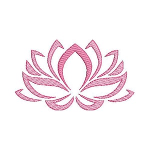 Lotus Blume-1 Stickmuster, Stickdatei