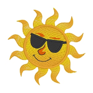 Shady Sun Machine Embroidery Design