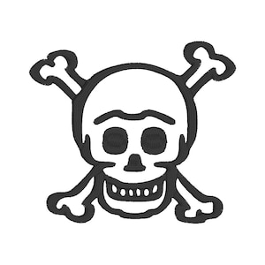 Skull & Crossbones Machine Embroidery Design Files