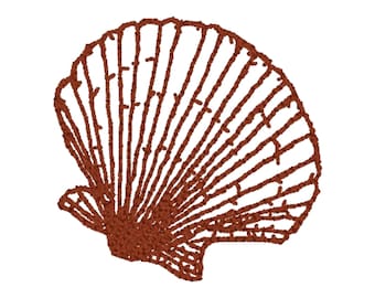 Scallop Shell Machine Embroidery Design