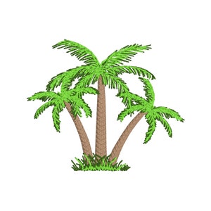 Palm Tree Trio Machine Embroidery Design Files