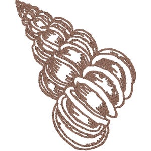 Wentletrap Shell Machine Embroidery Design