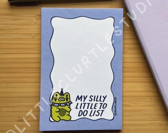 Sad Circus Frog To Do List 4x6 Notepad