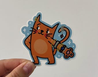 Pegatina troquelada de Mr. Bling