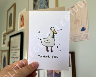 Tarjeta de agradecimiento de Bow Goose
