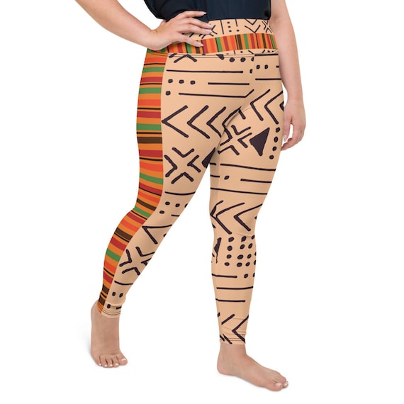 Buy Fitness Leggings Plus Size African/ethnic Print Leggings Women's  Sportswear Yoga Pants Loungewear Sizes: 2X 6X Online in India 