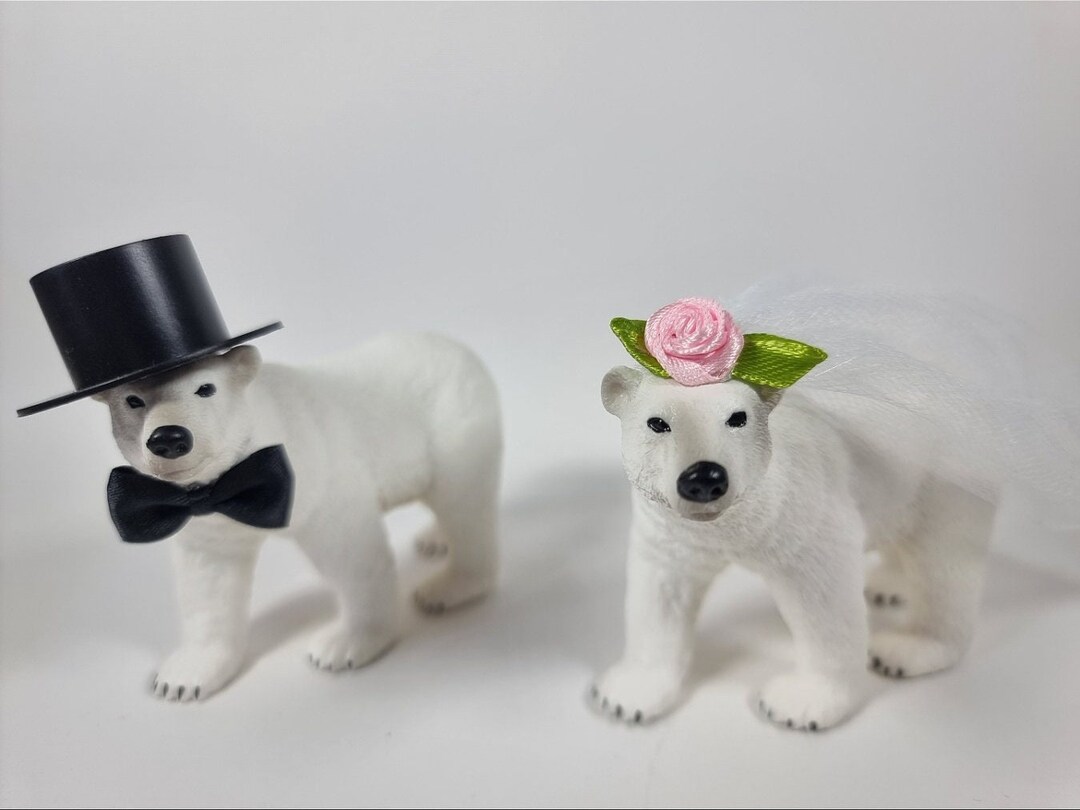 POLAR BEAR CAKE Topper Cake Topper Wedding Cake Decoration - Etsy