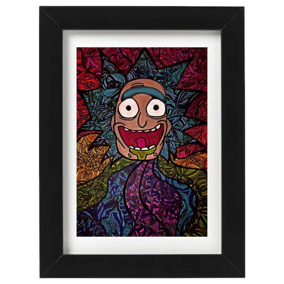 Rick Sanchez From Rick and Morty Trippy Art - Etsy