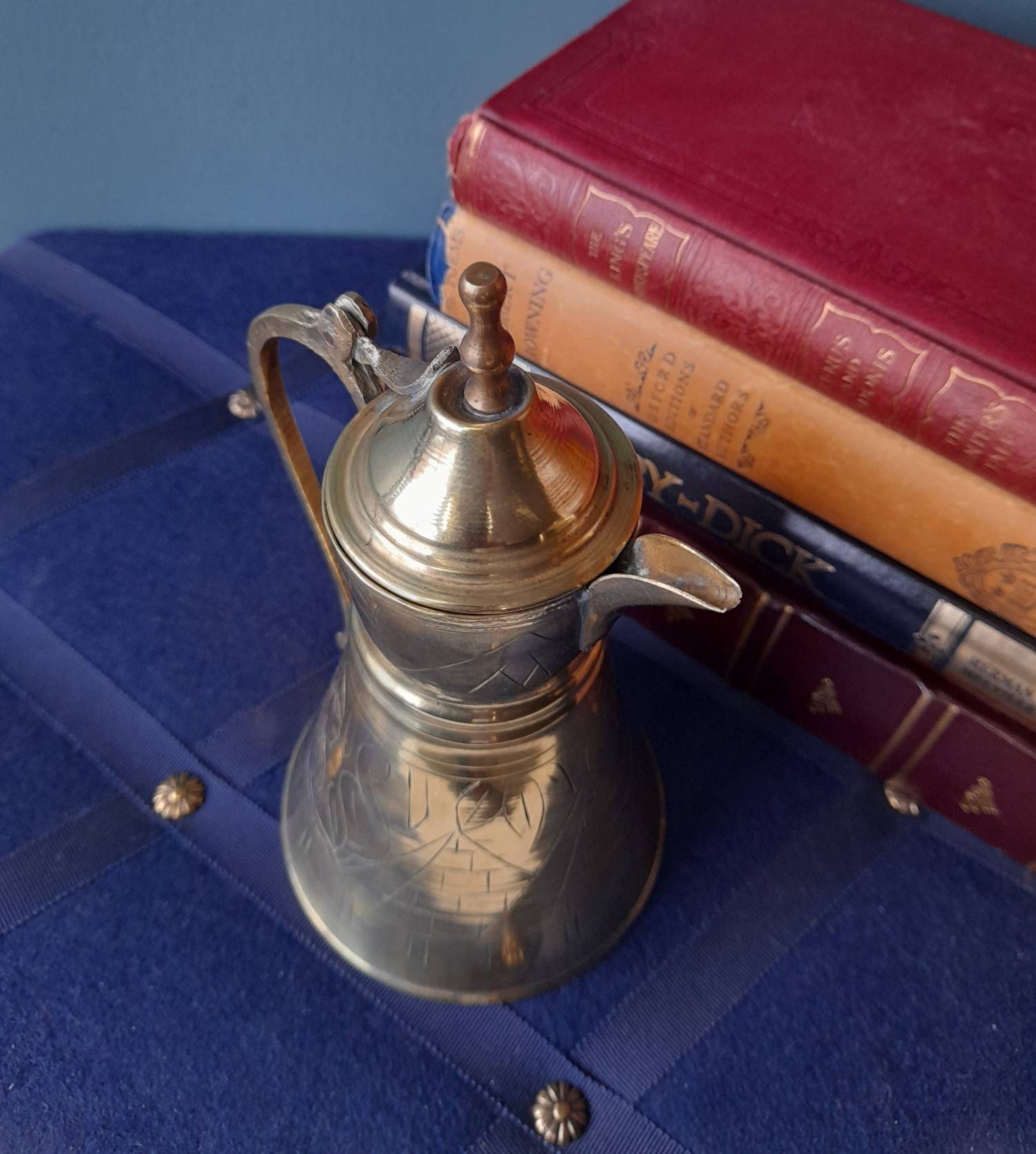 Vintage Egyptian Revival Teapot Brass / Hand Engraved / Etsy