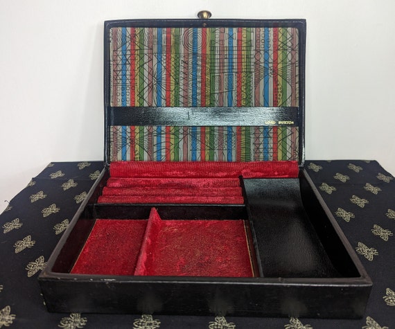 Vintage Leather Men's Jewellery Box by Lord Buxto… - image 2