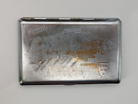 Buy Tallent Cigarette Case Map of Sussex - Push Button Opening / Vintage  1950s / Sussex Flag / Branded Made in England / Blank Plaque Online in  India