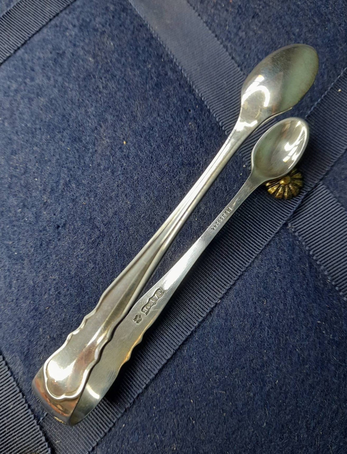 Antique Silver Plated Sugar Tongs by Jay's of Oxford Street Sugar Nips / Vintage Kitchenalia