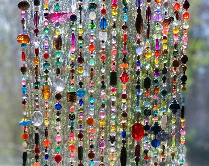 Handmade Beaded Window Curtain Etsy