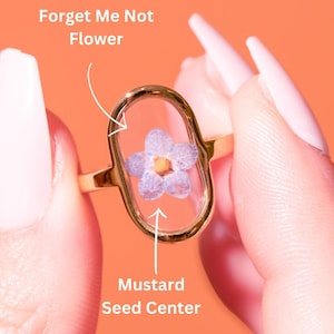 Mustard Seed Faith Ring, Move Mountains, Christian Jewelry, Mustard Seed Jewelry, Faith as a mustard seed ring, Christian Gift, Faith Ring image 2