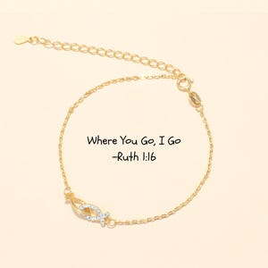 Never Alone - Ruth 1:16 Bracelet
