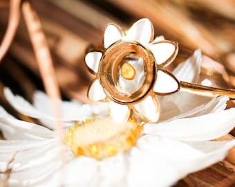 Daisy Flower Mustard Seed Faith Ring, Move Mountains, Christian Jewelry, Mustard Seed Jewelry, Christian Gift, Faith Ring