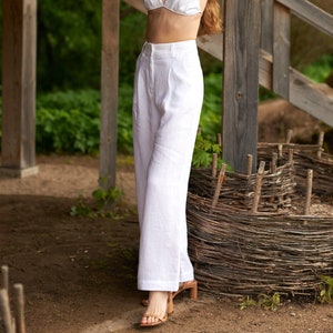 Petite Linen Pants Etsy