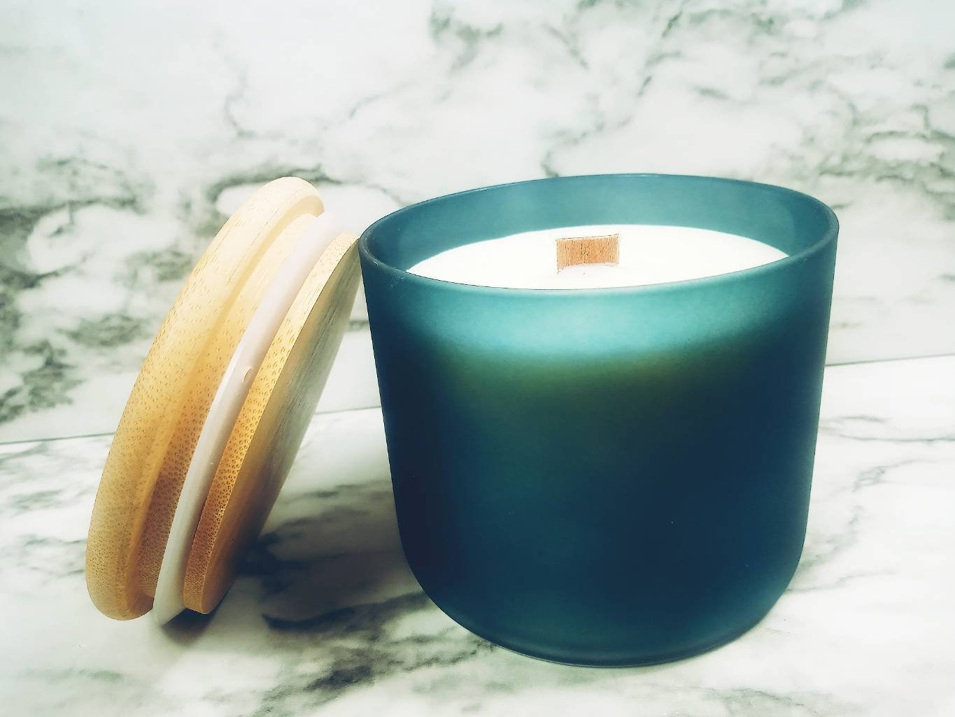 Refillable Decorative Glass Woodwick Soy Candles