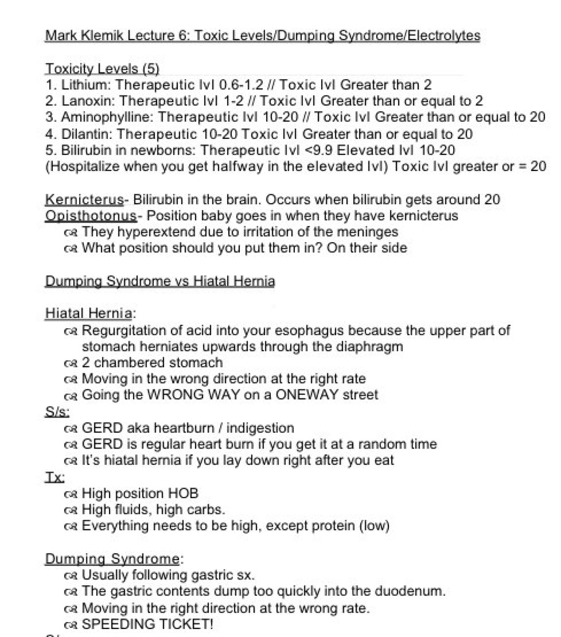 Pages of mark klimek notes from all of his lectures etsy